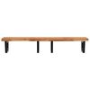 vidaXL Basin Shelf Wall Mounted Steel and Solid Wood Acacia