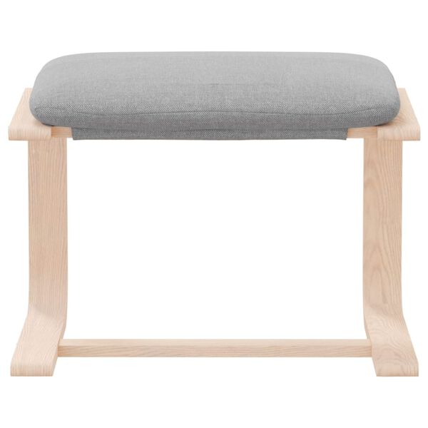 vidaXL Footstool Light Grey 51x41x40 cm Fabric