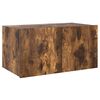 vidaXL TV Wall Cabinet with LED Lights Smoked Oak 60x35x31 cm