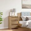 vidaXL Bedside Cabinet Artisan Oak 40x35x62.5 cm Engineered Wood