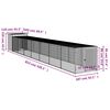 vidaXL Chicken Cage with Run Anthracite 110x813x110 cm Galvanised Steel