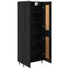 vidaXL Highboard 2 pcs Black Oak Engineered Wood