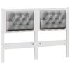 vidaXL Headboard Other White and light grey 120 cm Solid pine wood