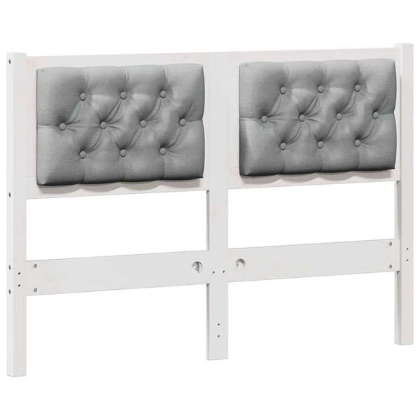 vidaXL Headboard Other White and light grey 120 cm Solid pine wood