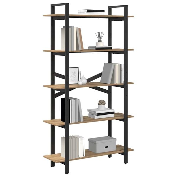 vidaXL Bookshelf Artisan Oak 100 x 33.5 x 178 cm Engineered Wood