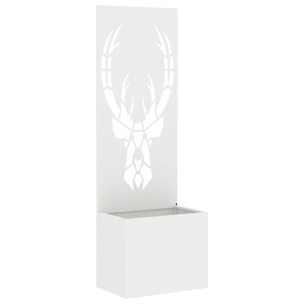 vidaXL Garden Privacy Screen White 50 x 140 cm Cold-rolled steel