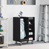 vidaXL Golf Cabinet with Wheel Plain Black Oak 65 x 45 x 98 cm
