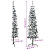 vidaXL Slim Artificial Half Christmas Tree with Flocked Snow 120 cm