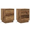 vidaXL Bedside Cabinet 2 pcs Old Wood 39 x 34.5 x 50 cm