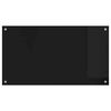 vidaXL Kitchen Backsplash Black 90 x 50 cm Tempered Glass