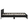 vidaXL Bed Frame with Headboard Black Oak 120 x 190 cm Engineered Wood