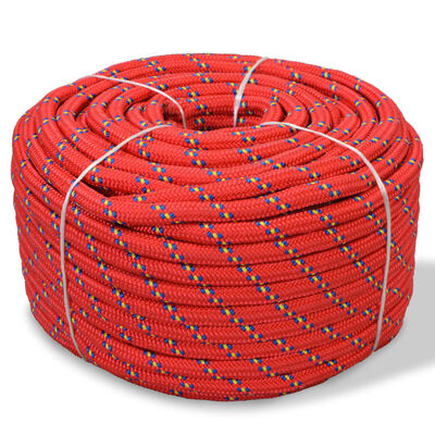 vidaXL Marine Rope Polypropylene 14 mm 50 m Red