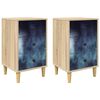 vidaXL Bedside Cabinet RAALTE 2 pcs Sonoma Oak 36 x 33 x 60 cm