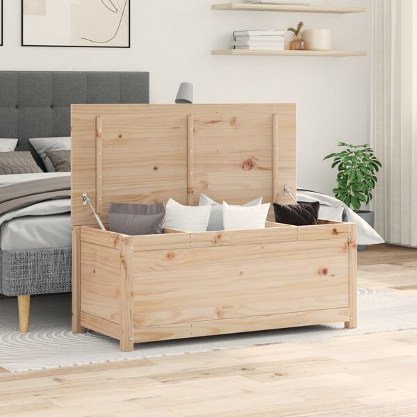 vidaXL Storage Box 110x50x45.5 cm Solid Wood Pine