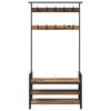 vidaXL Coat Rack with Shelf Old Wood 95 x 34 x 184 cm Engineered wood
