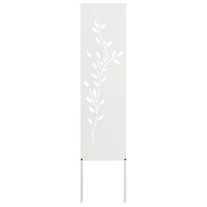 vidaXL Garden Privacy Screen White 32 x 140 cm Cold-rolled steel