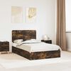 vidaXL Storage Bed with Drawer Smoked Oak 135 x 190 cm Engineered Wood
