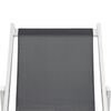 vidaXL Folding Beach Chairs 2 pcs Aluminium and Textilene Grey