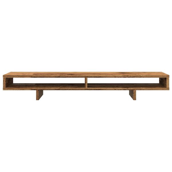 vidaXL Monitor Stand Old Wood 100x27x15 cm Engineered Wood