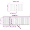 vidaXL Dog Gate with Door Foldable 6 Panels 480 cm Poplar Wood