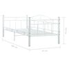 vidaXL Daybed Frame without Mattress White Metal 90x200cm