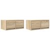 vidaXL TV Cabinets 2 pcs Sonoma Oak 60x31x25.5 cm Engineered Wood