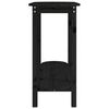 vidaXL Console Table Black 110x40x80 cm Solid Wood Pine