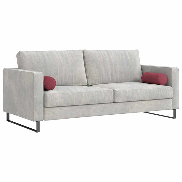 vidaXL Bolster Pillows 2 pcs Wine Red Ø 15 x 40 cm Fabric