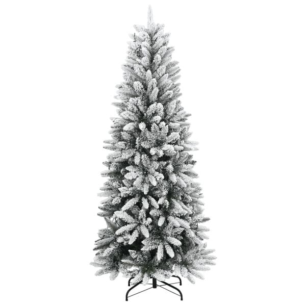 vidaXL Artificial Christmas Tree 150 LEDs and Flocked Snow 120 cm
