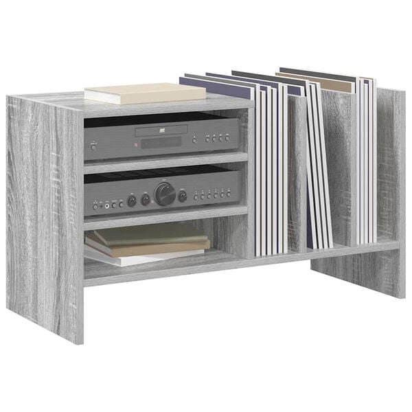 vidaXL Record Cabinet Grey Sonoma 78.5 x 35 x 45 cm Engineered Wood