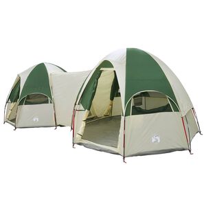 vidaXL Family Tent with Rainfly Water-resistant 14-Person Green