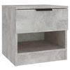 vidaXL Bedside Cabinet Concrete Grey Engineered Wood