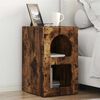 vidaXL Bedside Table Smoked Oak 29.5 x 33.5 x 50 cm Engineered Wood