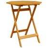 vidaXL Folding Garden Table &Oslash;70x75 cm Solid Wood Acacia
