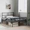 vidaXL Metal Bed Frame without Mattress with Footboard&nbsp;Black 120x190cm