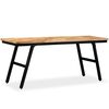 vidaXL Bench Reclaimed Teak and Steel 110x35x45 cm