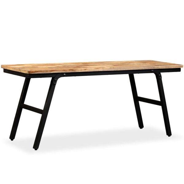 vidaXL Bench Reclaimed Teak and Steel 110x35x45 cm