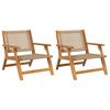 vidaXL Garden Furniture 2 pcs Beige 67 x 78 x 73 cm Solid Acacia Wood