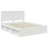 vidaXL Bed Frame with Headboard White 150 x 200 cm Solid Pine Wood