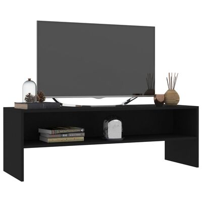 vidaXL TV Cabinet Black 120x40x40 cm Engineered Wood