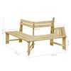 vidaXL Garden Bench 240 cm Impregnated Pinewood