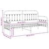 vidaXL Daybed Frame Black 75 x 190 cm Powder-Coated Steel