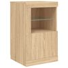 vidaXL Side Cabinets with LED Lights 2 pcs Sonoma Oak Engineered Wood