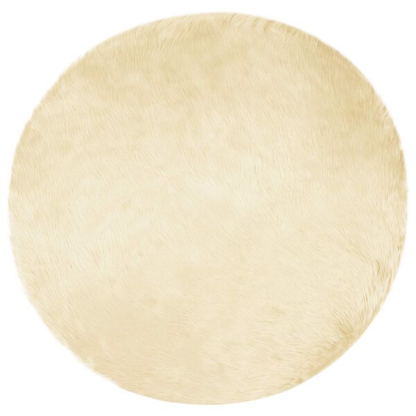 vidaXL Faux Sheepskin Rug Tafalla Cream Ø 80 cm Polyester