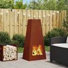 vidaXL Fire Pit Brown 50 x 35 x 100 cm Weathering Steel