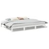 vidaXL Family Bed Frame No Mattress White 240x200 cm Solid Wood Pine