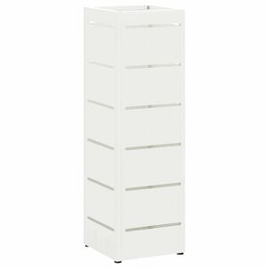 vidaXL Umbrella Stand with Storage White 15.5 x 15.5 x 49 cm Steel