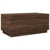 vidaXL Coffee Table with LED Lights Brown Oak 90x50x40 cm