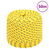 vidaXL Boat Rope Yellow 8 mm 50 m Polypropylene