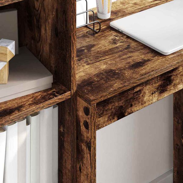 vidaXL Desk Smoked Oak 70 x 40 x 76 cm